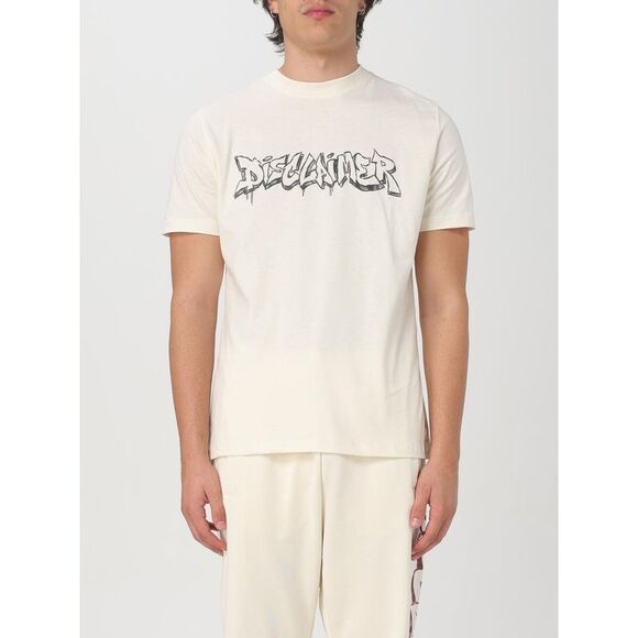 Disclaimer T-Shirt Men Yellow Cream